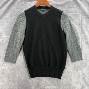 Marlowe Cashmere Sweater Womens S Black Grey Made In Italy